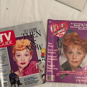 Vintage I Love Lucy TV Guide Commemorative Edition and Magazine.